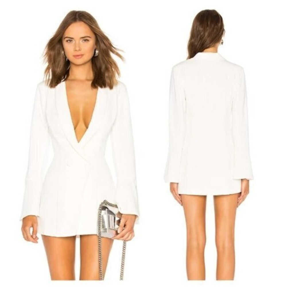 NBD Como La Flor Suit Dress - White